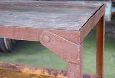 ÉTABLI INDUSTRIEL, établi métal plateau bois, desserte, design, usine, atelier