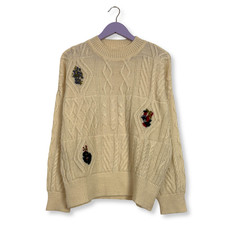 Pull Vintage Crème À Col