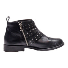 Bottes Biker H&M En Cuir Noir