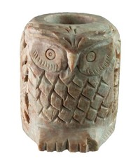 Chouette Lampe Porte bougie ou Photophore Artisanal Fait main en Inde #  7628