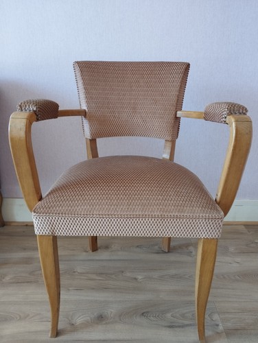Fauteuil bridge bois velour - bridge,