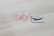 Barbie #18120 chaussures à bride rose pochette argent fashion avenue 1998 Mattel