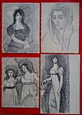 LOUIS VALTAT (DLG) Anciens DESSINS TABLEAUX célèbres sur cartes GALERIES  1925