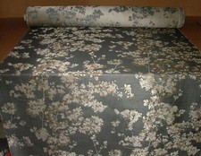 Romo Sakuya Gunmetal Soie Laine Mélange Jacquard Rideau Tissu Pm