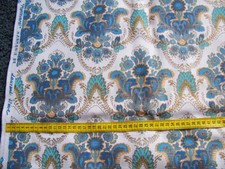 ANCIEN COUPON TISSU FLEURI