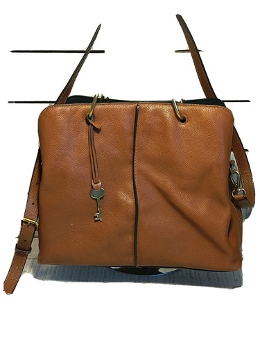 Sac fossil cuir grainé fauve - sac,