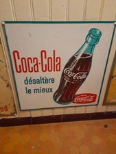ancienne plaque tôle non émaillée originale coca cola