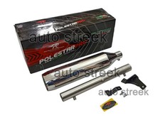 Pour Royal Enfield Meteor 350cc Coq Rouge Ss Silencieux Échappement & Tuyau Poli