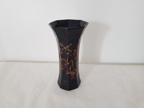 Vase octagonal noir - noir, en