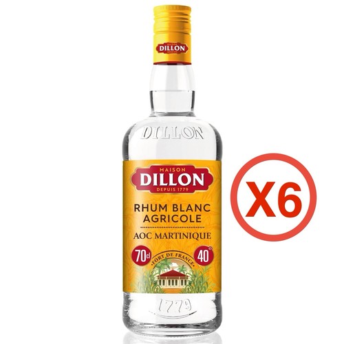 Lot rhum dillon 70 - 40%,