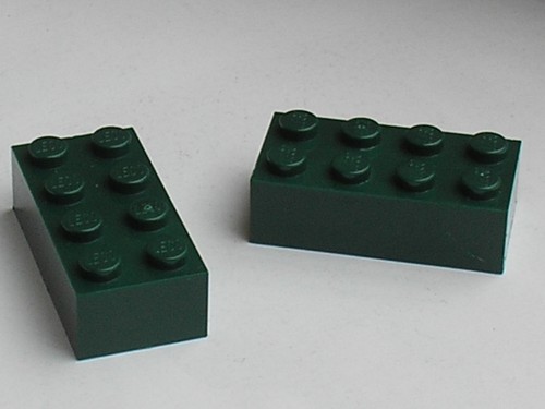 Lego dkgreen bricks 2x4 - dkgreen,