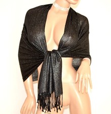 Étole femme noire, châle à