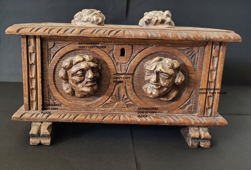 Coffret ancien bijoux bois