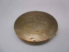 Poudrier ancien en laiton