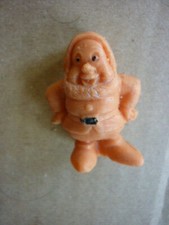 Figurine gomme ESSO GLUPS  Blanche Neige et les 7 nains / JOYEUX version orangée