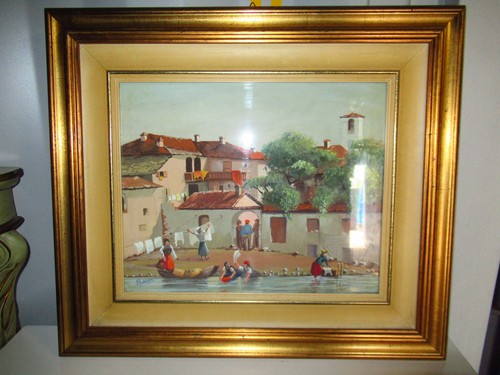 Tableau vintage lavandieres - lavandieres, au