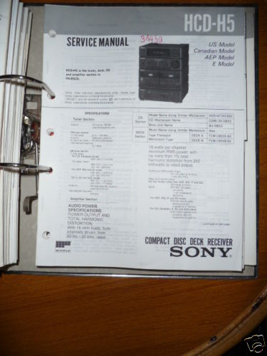 Manuel service pour sony - pour,