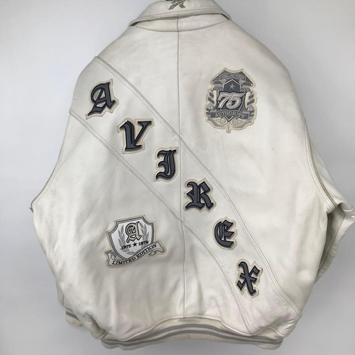 Avirex leather varsity - leather, jacket