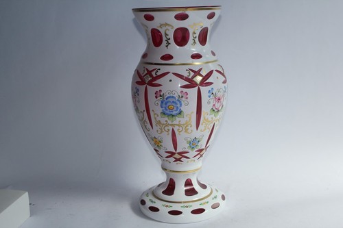 Grand vase overlay cristal - , de