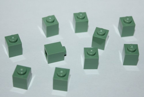 Lego sand green brick - sand, 1x1