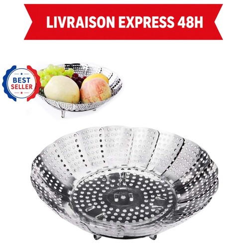Panier vapeur pliable inox