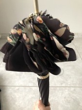 Vintage 💜 Parapluie de Collection volanté doublé d’un ciel fleuri multicolore