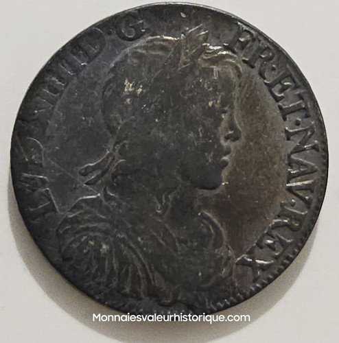 Louis xiv demi écu - demi-écu,, portrait