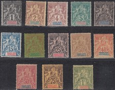 GUADELOUPE Colonie Française 1892 Yvert 27/39 Neuf * (ref#18406)