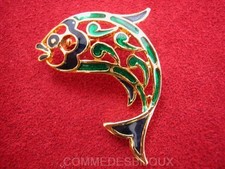 Broche Vintage Poisson Art