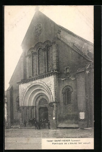 Cpa saint sever - saint-sever,, portique
