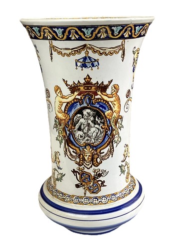 Gien vase faïence décor - gien,
