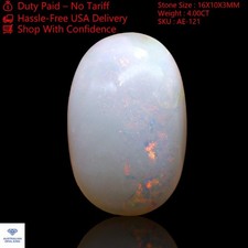 Cabochon ovale naturel opale de feu pierre précieuse de qualité supérieure 4,...