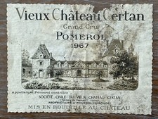 Étiquette Vieux Château Certan 1967 - Pomerol - 73 cl