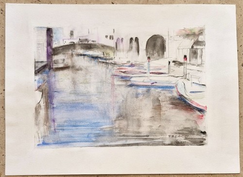 Aquarelle originale canal - originale, un