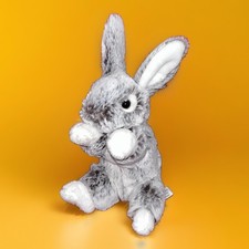 K # Doudou Peluche Lapin Gris
