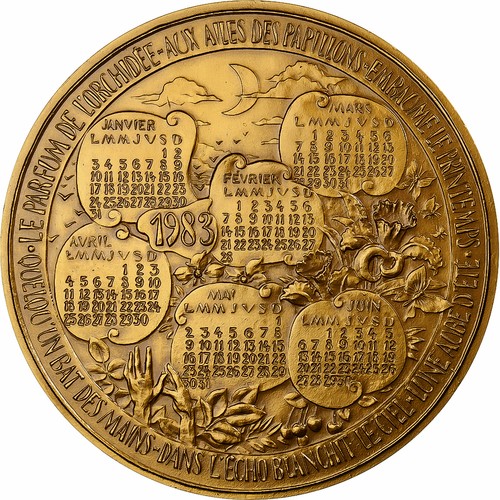 France médaille calendrier - médaille,,