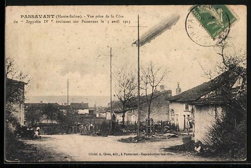 Cpa passavant dirigeable iv - passavant,,