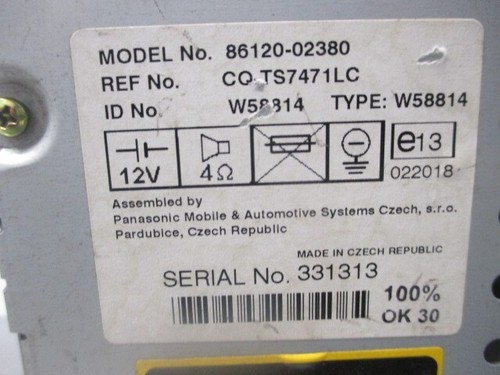 Autoradio récepteur toyota - rÉcepteur,