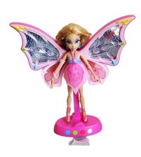 Mattel Poupée Winx Enchantix Flora Ailes Magiques Socle Effets Sonores Lumineux
