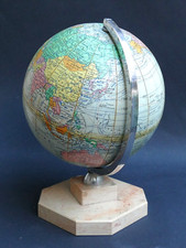 GLOBE Terrestre SOCLE MARBRE