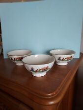 Lot De 3 Petits Bols Vache Et Fermiers Vintage