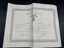 Diplôme Médaille Militaire Spahi Mort Pour France Mplf Indochine Cai Tac 1957
