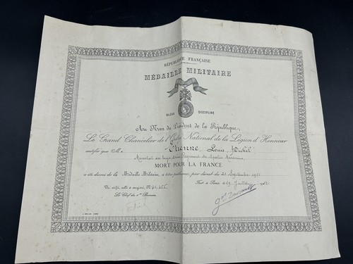 Diplôme médaille militaire - diplôme,