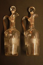 Vinaigrier et huilier en verre