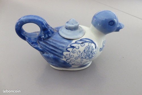Canard porcelaine bleue