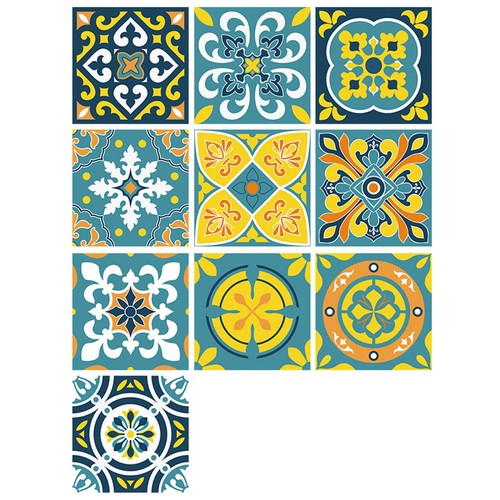 Pcs stickers carrelage - 10,