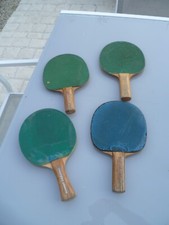 lot de quatre anciennes raquettes de tennis de table annee 60/70 aguilar ...bat