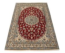 Tapis Persan Fait Main Nain 9 La 243x156 Cm Fin Orient Rouge Vente En Gros Neuf