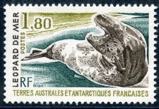 TIMBRE T.A.A.F. / TERRES AUSTRALES NEUF N° 90 ** FAUNE LE LEOPARD DE MER