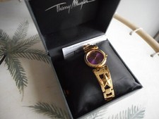THIERRY MUGLER montre acier inox plaqué or 18 carats